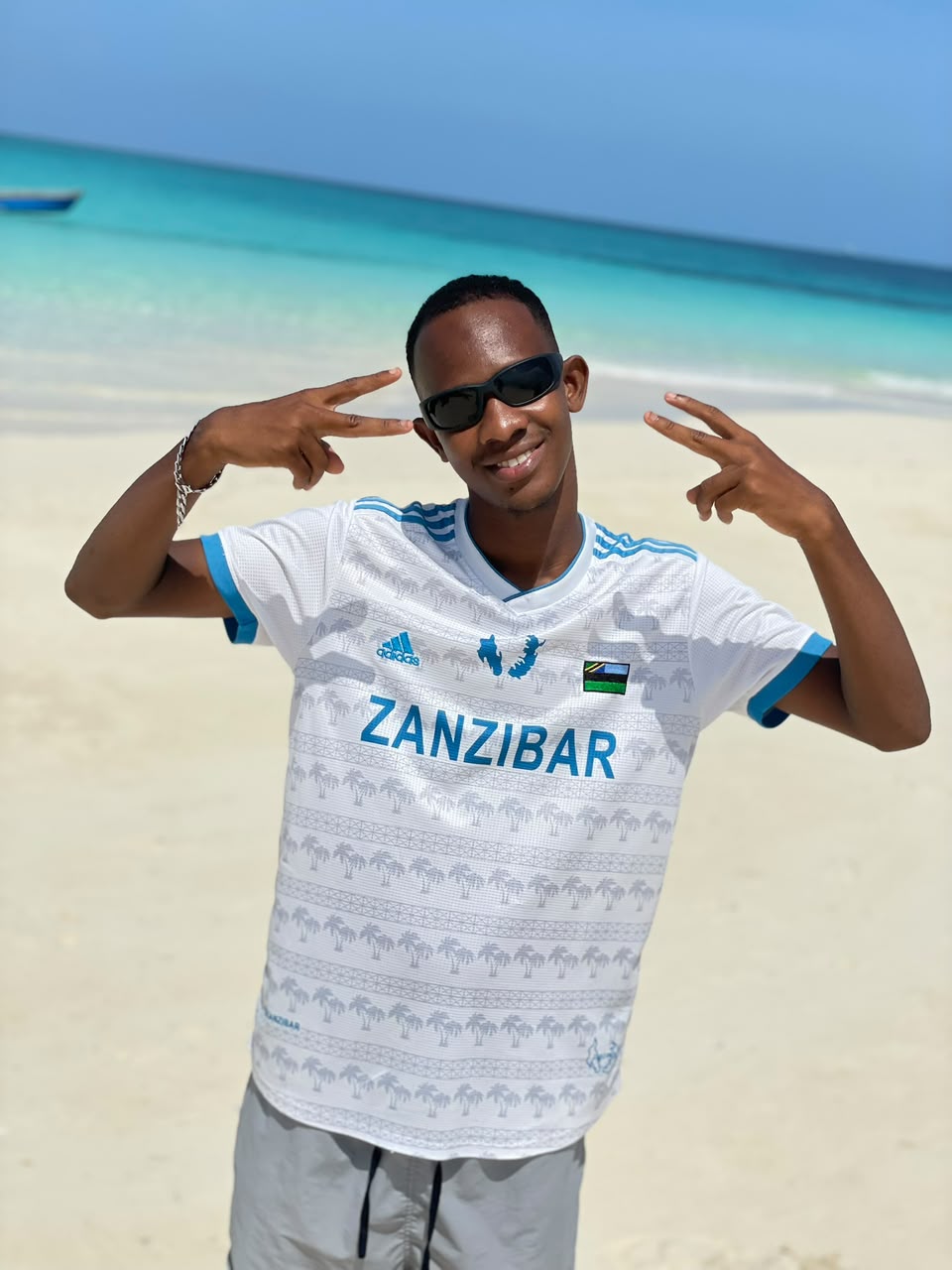 Papi, local Zanzibar tour guide, on the beach